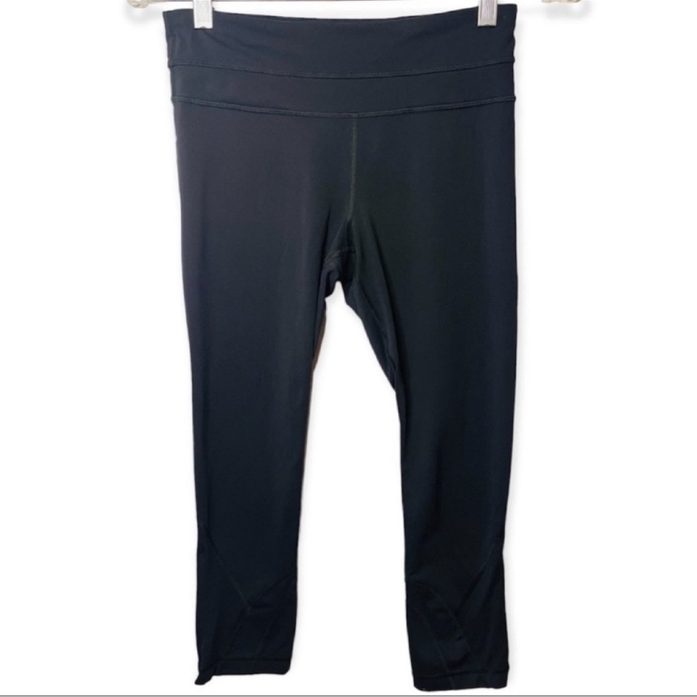 Lululemon Black‎ Crop Leggings Sz 4​​​​